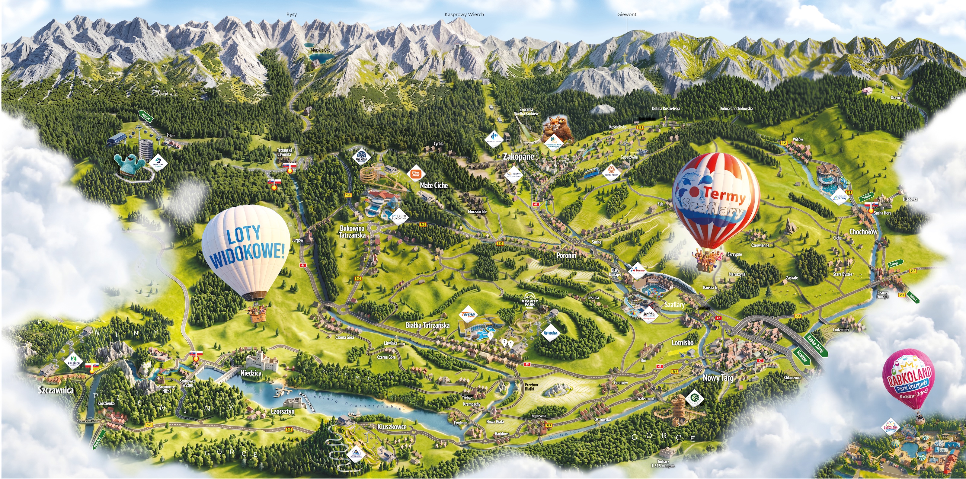Mapa turystyczna Tatra.Land